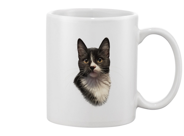 Cute Black And White Cat Design Mug -Image by Shutterstock