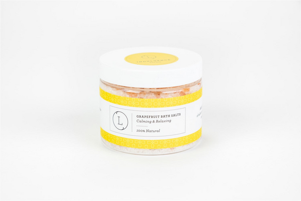 Grapefruit Natural Bath Salt Soak with Dead sea, Epsom and Himalayan salts