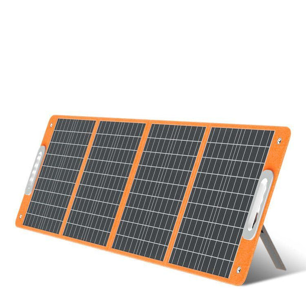 100W 18V Portable Solar Panel, Flashfish Foldable Solar Charger with  5V USB 18V DC Output Type-C Output Compatible with Portable Generator, Smartphones, Tablets and More