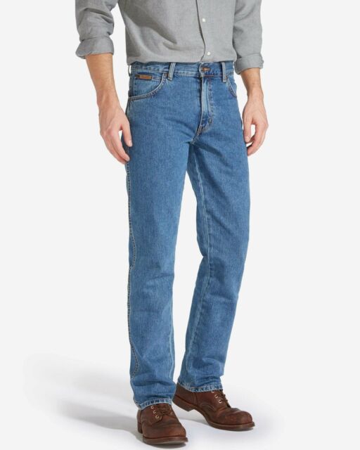 Wrangler Texas Authentic Straight Mens Jeans - Stonewash Blue